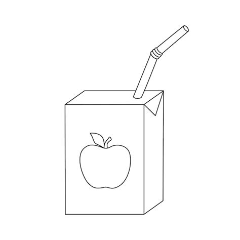 Premium Vector | Apple Juice box line icon Simple outline vector illustration of juice packaging ...