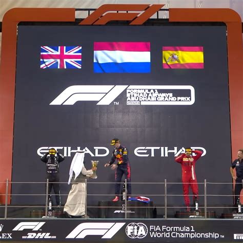 2021 Abu Dhabi Grand Prix: Podium Celebrations | A podium to remember ...