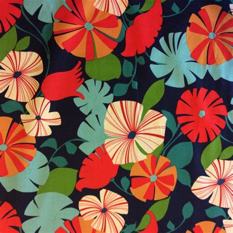 Hawaiian Floral Cotton Quilt Fabric AH174