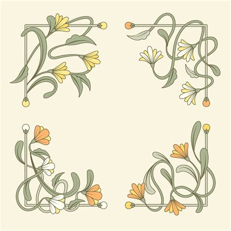 Art Nouveau Flowers Design - Home Alqu