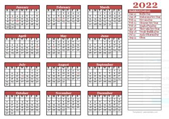 2022 Buddhist Calendar – Buddhist Religious Festival Calendar 2022