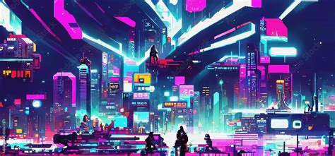 Cyberpunk city street. Sci-fi wallpaper. Futuristic city scene in a ...
