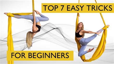 TOP 7 EASY TRICKS ON AERIAL SILKS FOR BEGINNERS - Aerial Silks Lessons - YouTube