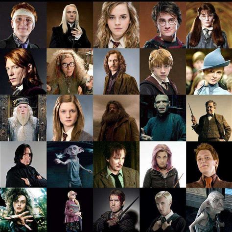 many pictures of harry potter and hermione's characters are shown in this collage