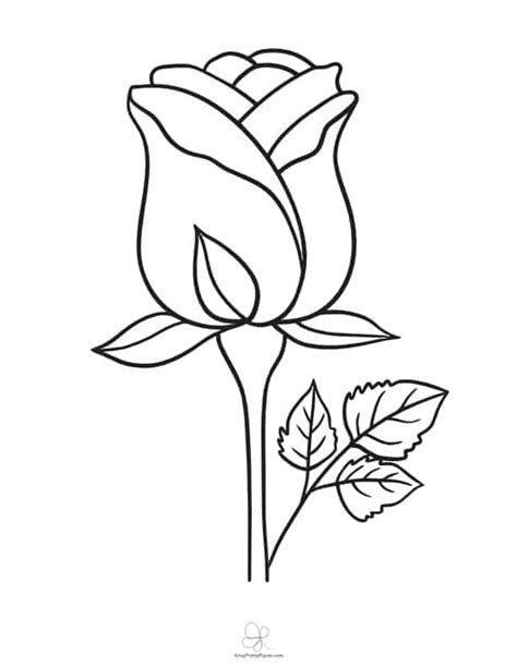 47 Best Flower Coloring Sheets For Free | Rose coloring pages, Flower ...