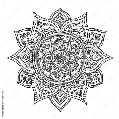 Vector hand drawn doodle tribal mandala. Ethnic mandala with ornament ...