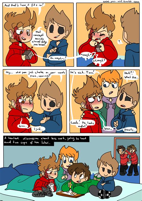 Awww… Tord got a bit sick! At least now they can help Edd out in drawing some more comics ...