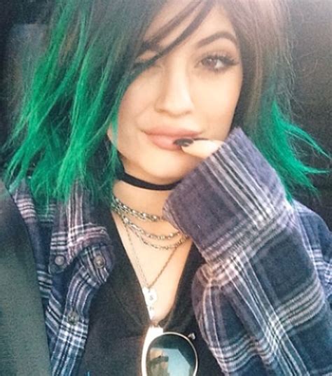 Kylie Jenner Green Hair / Kylie Jenner Green Hair 2015 | POPSUGAR ...