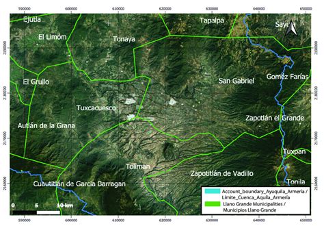 Map of Llano Grande. Figura 3. Mapa de Llano Grande. | Download ...