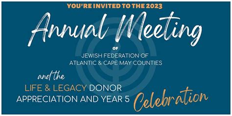 Jewish Federation Annual Meeting 2023, Milton & Betty Katz JCC, Margate City, June 22 2023 ...