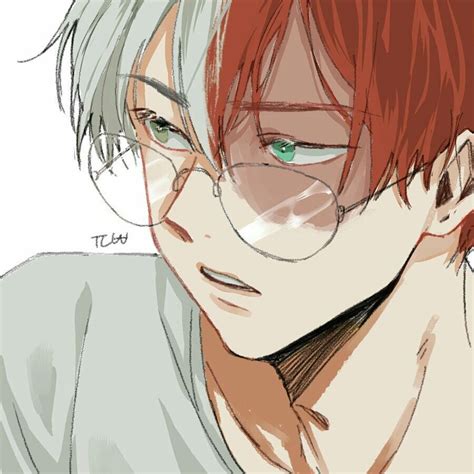 Shoto Todoroki Fanart Cute Adorable Todoroki With Glasses - art-puke