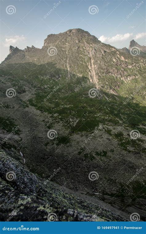 Peaceful mountain view stock image. Image of scenery - 169497941