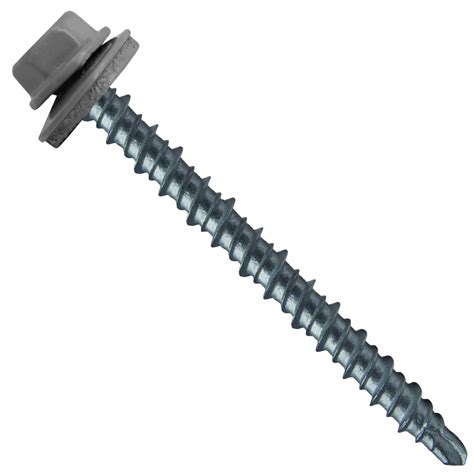 Metal ROOFING SCREWS: (250) 10 x 2-1/2" Slate Galvanized Hex Head Mini Driller Sheet Metal Roof ...