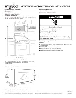 Whirlpool WMH31017HZ - Installation instructions, Specification, User ...