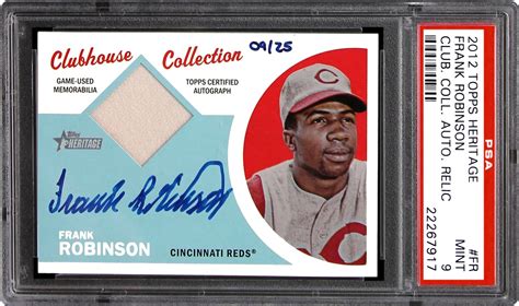 2012 Topps Heritage Clubhouse Collection Autograph Relics Frank Robinson | PSA CardFacts®