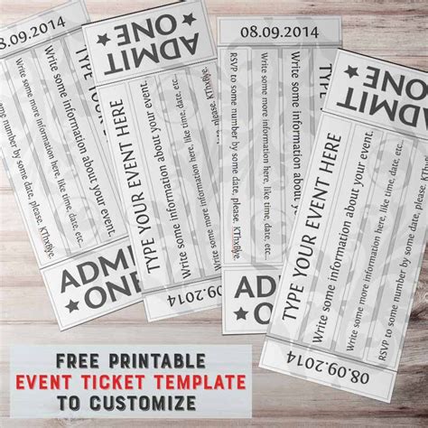 Concert Ticket Template Free Printable