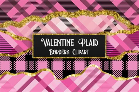 Valentine Plaid Borders Clipart - FreeGFX4u