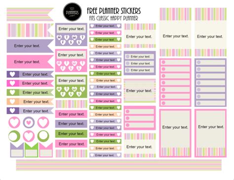 Free printable planner stickers | Customizable! | Instant Download