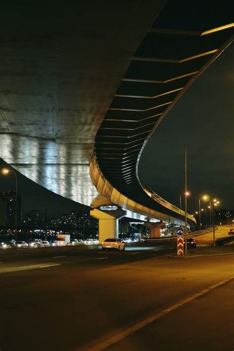 View of a Road in a City at Night · Free Stock Photo