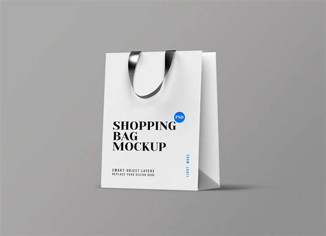 Free Paper Perspective Shopping Bag Mockup (PSD)