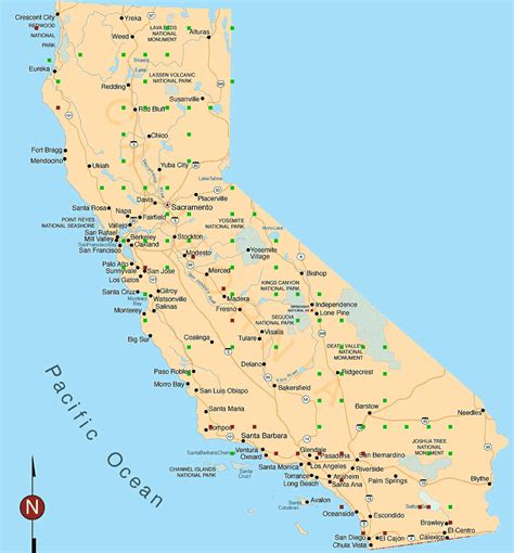 california cities map - Free Large Images