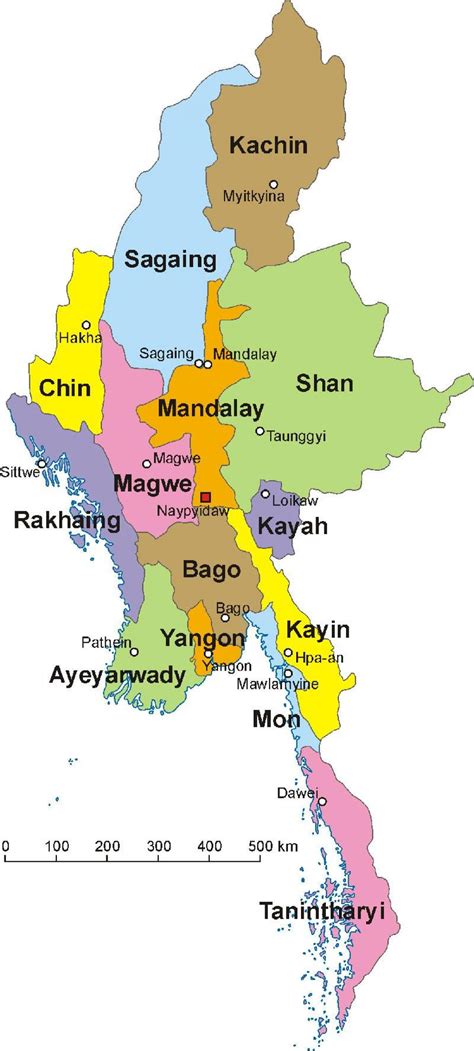 Burma map - Myanmar map photo (South-Eastern Asia - Asia)