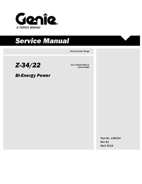 GENIE Z-34/22 SERVICE MANUAL Pdf Download | ManualsLib