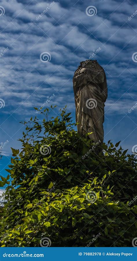 Foggy Graveyard at Night. Old Spooky Cemetery in Moonlight through the Trees Stock Photo - Image ...