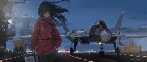 HD wallpaper: XilmO, anime, anime girls, artwork, Sukhoi Su-57, military aircraft | Wallpaper Flare