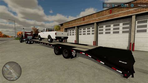 FS22 40FT PJ Gooseneck Trailer Converted v1.0 - FS 22 Trailers Mod Download