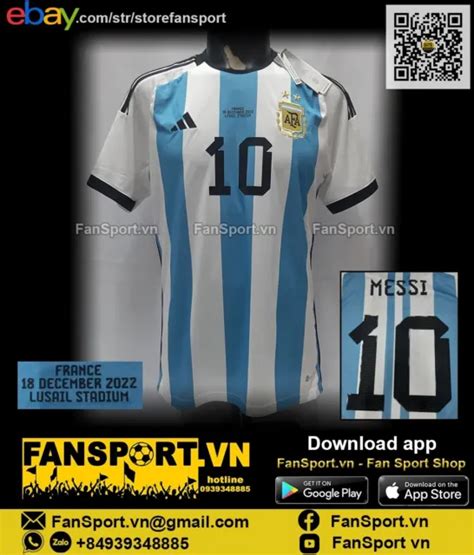 MESSI ARGENTINA WORLD Cup Final 2022 home shirt jersey HF2158 adidas M genuine $329.00 - PicClick