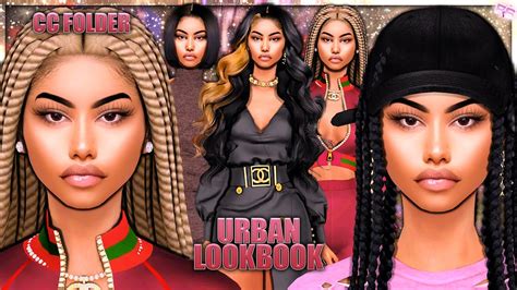 URBAN BADDIE LOOKBOOK - CC & SIM DOWNLOAD | Sims 4 CAS - YouTube