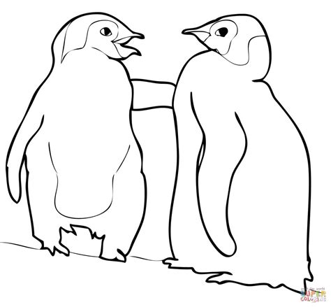 Emperor Penguin Babies coloring page | Free Printable Coloring Pages ...