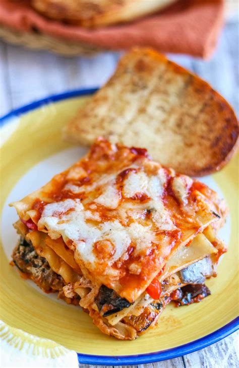 No Boil Vegetarian Lasagna Recipe with Roasted Veggies