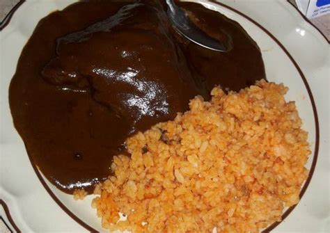 Mole doña María acompañado de sopita de arroz roja😋😉 Receta de Dulsee ...