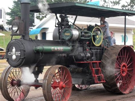 A Vintage Case Steam Engine (Tractor) at the Racine County Fair 1990 ...