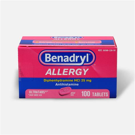 Benadryl Ultra Allergy Relief Tablets, 100 ct