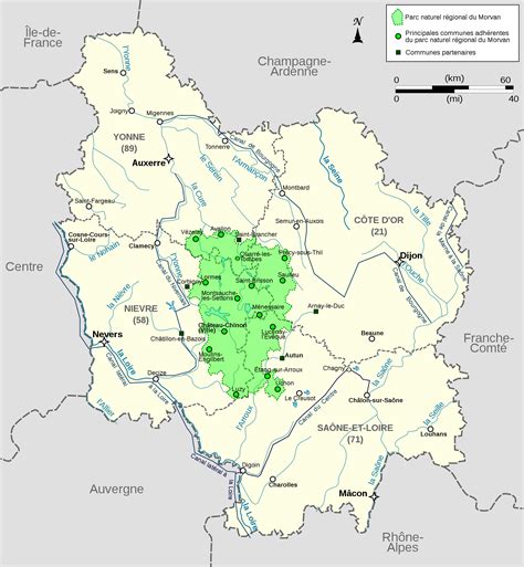 Datei:carte Du Parc Naturel Régional Du Morvan En Bourgogne avec Carte Numero Departement ...