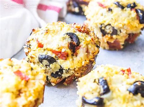 Keto Cauliflower Pizza Muffins | KetoDiet Blog