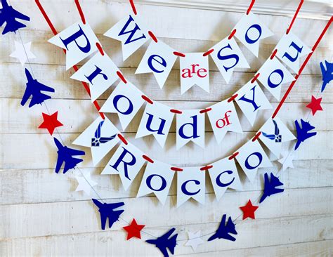 Air Force Graduation Banner Red White Blue Air Force - Etsy