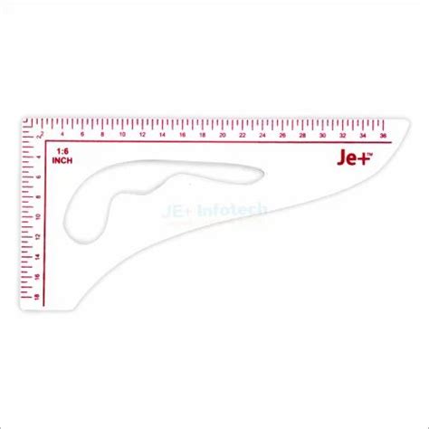 White And Red Plastic Art Curve Scale, Size: 18x35inch at Rs 15/piece ...