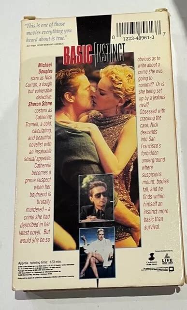VHS BASIC INSTINCT 1992 Michael Douglas, Sharon Stone, George Dzundza $6.00 - PicClick