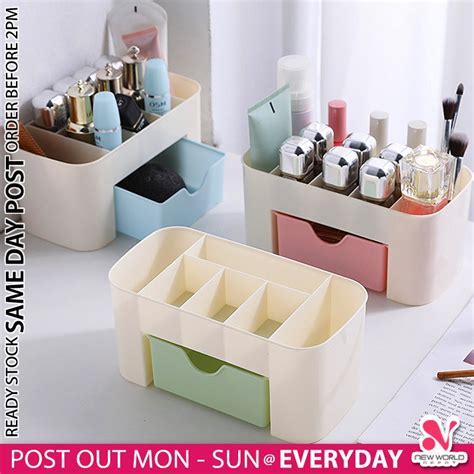 𝗢𝗣𝗘𝗡 𝗧𝗢𝗣 》Multi Grids Makeup Drawer Storage Box Cosmetic Brush Skincare ...