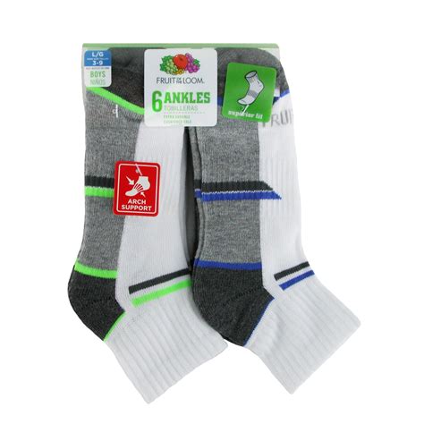 Fruit of the Loom Boys Ankle Socks (6 Pair Pack) | Walmart Canada