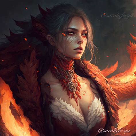 Fantasy Fire Girl by saraheferya on DeviantArt