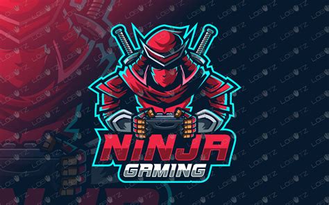 Gamer Ninja Mascot Logo Gamer Ninja eSports Logo Gaming Logo - Lobotz LTD