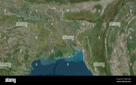 Bangladesh outlined on a high resolution satellite map Stock Photo - Alamy