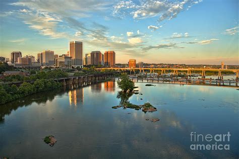 Richmond Skyline Sunset Golden Photograph by Jemmy Archer | Fine Art America