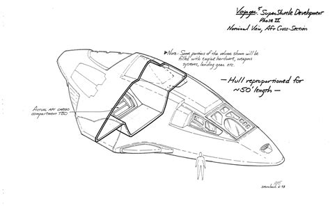 Delta Flyer Trek Star Voyager Blueprints Shuttle Starfleet Ships ...