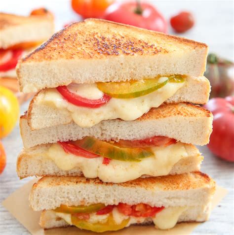 Grilled Cheese and Tomato Sandwiches - Kirbie's Cravings